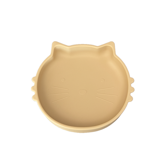 cat shaped baby plate